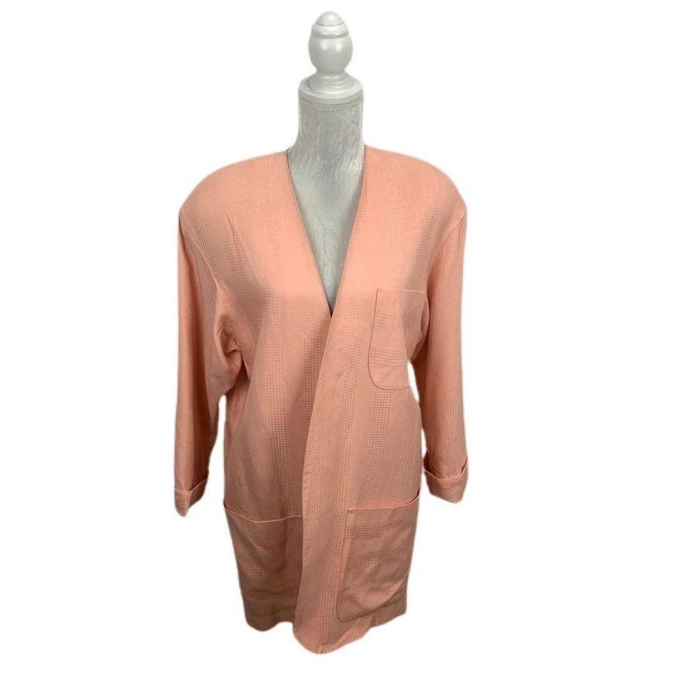 Liptons‎ Vintage Long Open Front Blazer Duster 10